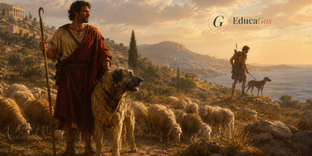 Perros de guarda y de caza en la Antigüedad, primeros indicios de la historia del adiestramiento canino