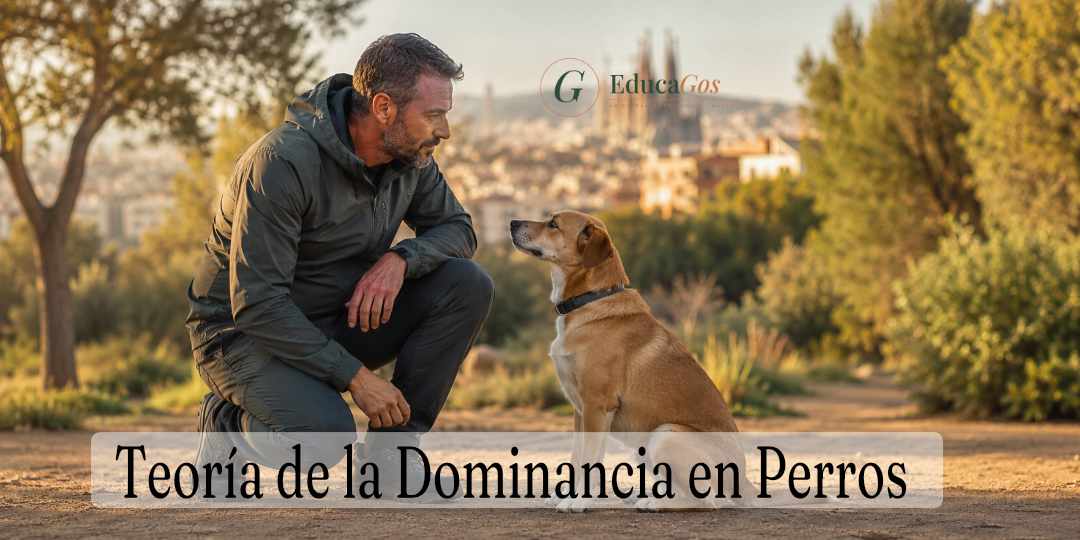 hombre y perro comunicándose con calma, sin jerarquía ni imposición, teoría de la dominancia en perros