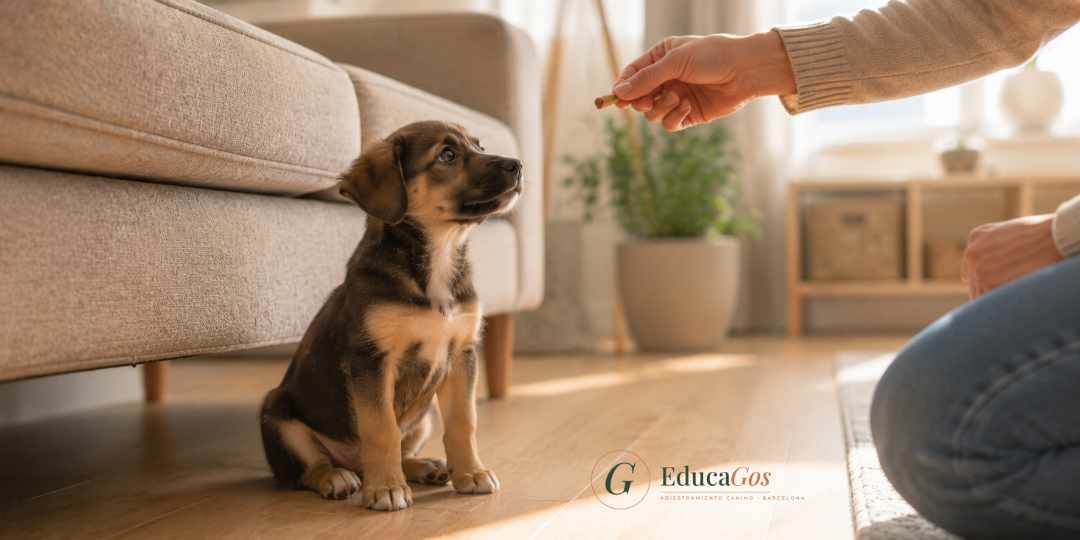 Cómo evitar que se suba al sofá o a la cama, cachorro aprendiendo a no subirse al sofá durante su educación.