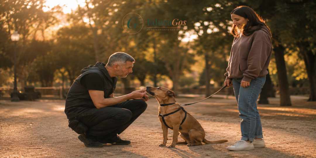 Sesión de modificación de conducta con un perro y su guía Sesión de modificación de conducta con un perro y su guía