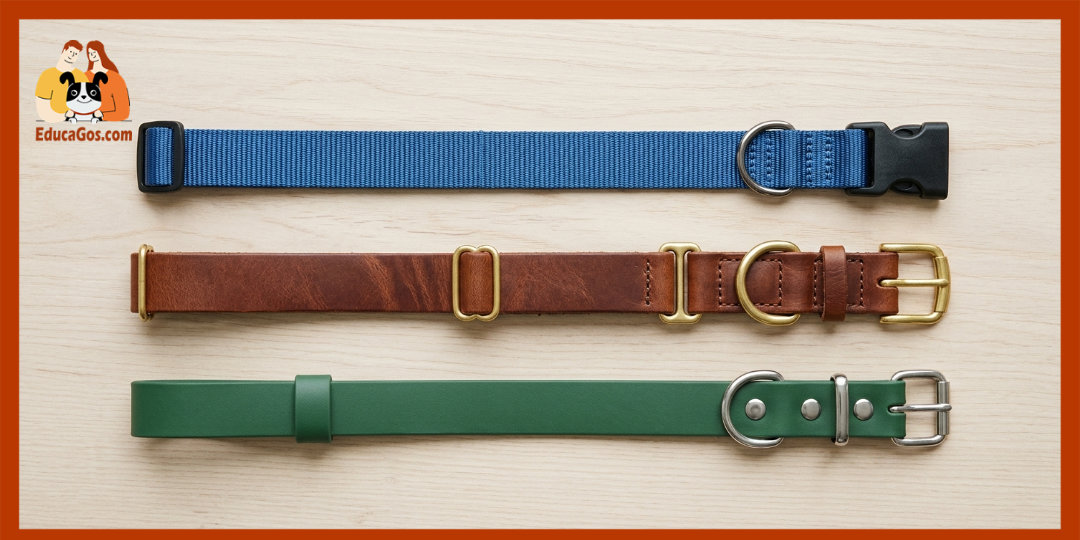 tipos de collar para perros plano martingale biothane